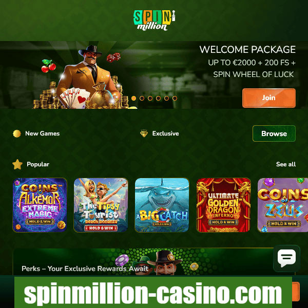 Spin Million – Offre de bienvenue