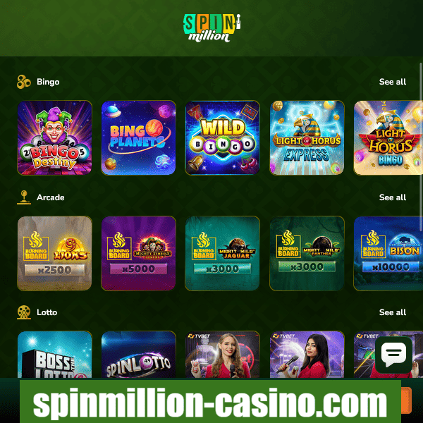 Bingo, arcade et jeux de lotto