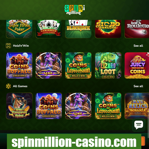 Hold’n’Win et tous les jeux